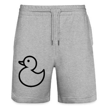 Canards - Short de jogging bio TRAINER Stanley/Stella unisexe - gris chiné - Devant - Nik (191cm) & Marisol (170cm)