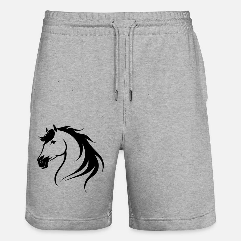 Cheval Équitation Équitation - Short de jogging bio TRAINER Stanley/Stella unisexe - gris chiné
