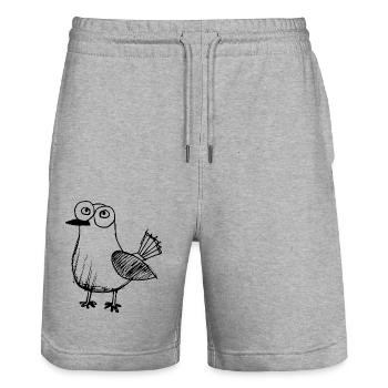 Taube Tauben Taubenzüchter Geschenk - Stanley/Stella Unisex Bio Joggingshorts Trainer  - Grau meliert - Vorne - Nik (191cm) & Marisol (170cm)