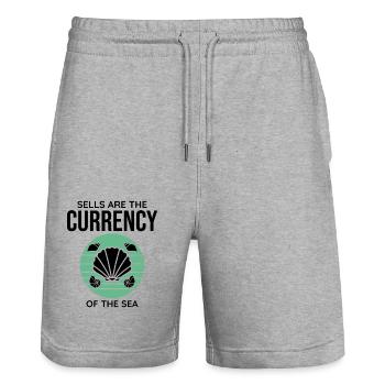 Seashells Collector Beachcomber Sea Shell Ocean - Stanley/Stella Trainer Unisex Organic Jogging Shorts - heather grey - Front - Nik (191cm) & Marisol (170cm)