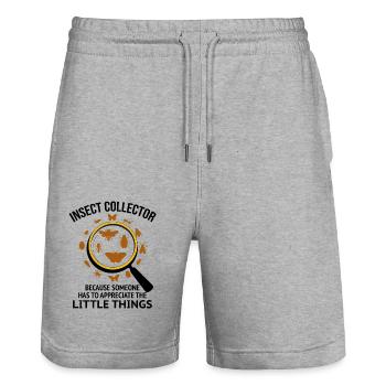 Insect Collector Entomology Entomologist Bug Lover - Stanley/Stella Trainer Unisex Organic Jogging Shorts - heather grey - Front - Nik (191cm) & Marisol (170cm)