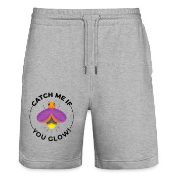 Lucioles Firefly Lightning Bug Insect Collector - Short de jogging bio TRAINER Stanley/Stella unisexe - gris chiné - Devant - Nik (191cm) & Marisol (170cm)