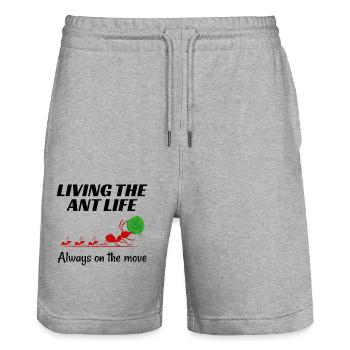 Ant Keeper Ant Lover Entomologist Insect Collector - Stanley/Stella Trainer Unisex Organic Jogging Shorts - heather grey - Front - Nik (191cm) & Marisol (170cm)