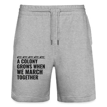 Ant Keeper Ant Lover Entomologist Insect Collector - Stanley/Stella Trainer Unisex Organic Jogging Shorts - heather grey - Front - Nik (191cm) & Marisol (170cm)