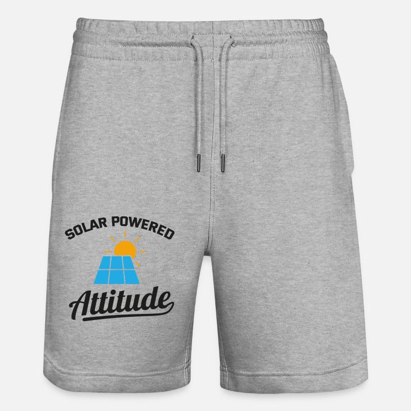Électricien : Solar Powered Attitude - Short de jogging bio TRAINER Stanley/Stella unisexe - gris chiné