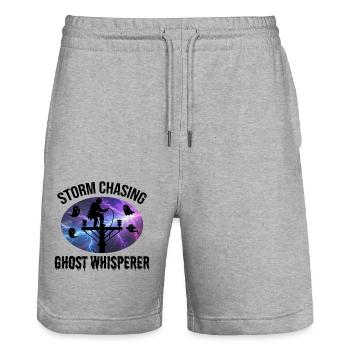 Storm Chasing Ghost Whisperer – Lineman Halloween - Short de jogging bio TRAINER Stanley/Stella unisexe - gris chiné - Devant - Nik (191cm) & Marisol (170cm)