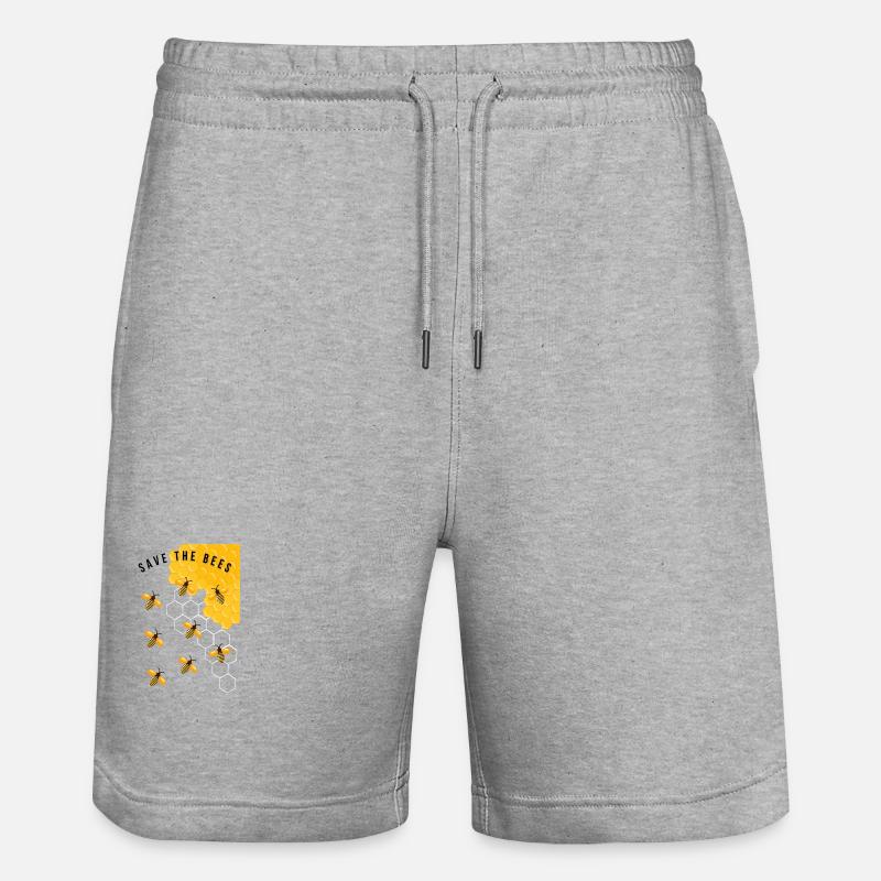 Bienen. - Stanley/Stella Unisex Bio Joggingshorts Trainer  - Grau meliert