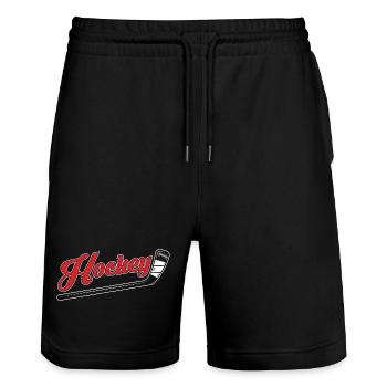 Hockey - Short de jogging bio TRAINER Stanley/Stella unisexe - noir - Devant - Nik (191cm) & Marisol (170cm)
