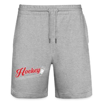 Hockey - Stanley/Stella Unisex Bio Joggingshorts Trainer  - Grau meliert - Vorne - Nik (191cm) & Marisol (170cm)
