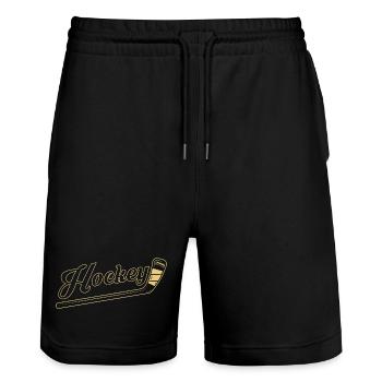 Hockey - Short de jogging bio TRAINER Stanley/Stella unisexe - noir - Devant - Nik (191cm) & Marisol (170cm)
