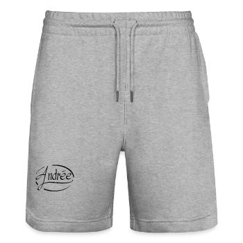 Andrée - Short de jogging bio TRAINER Stanley/Stella unisexe - gris chiné - Devant - Nik (191cm) & Marisol (170cm)