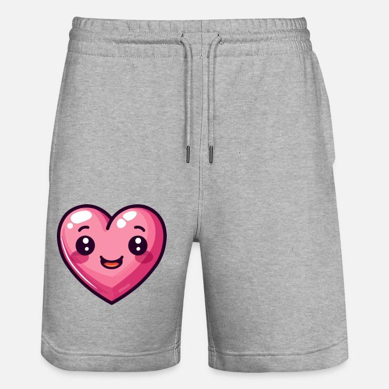 Coeur Comic Love Saint-Valentin - Short de jogging bio TRAINER Stanley/Stella unisexe - gris chiné