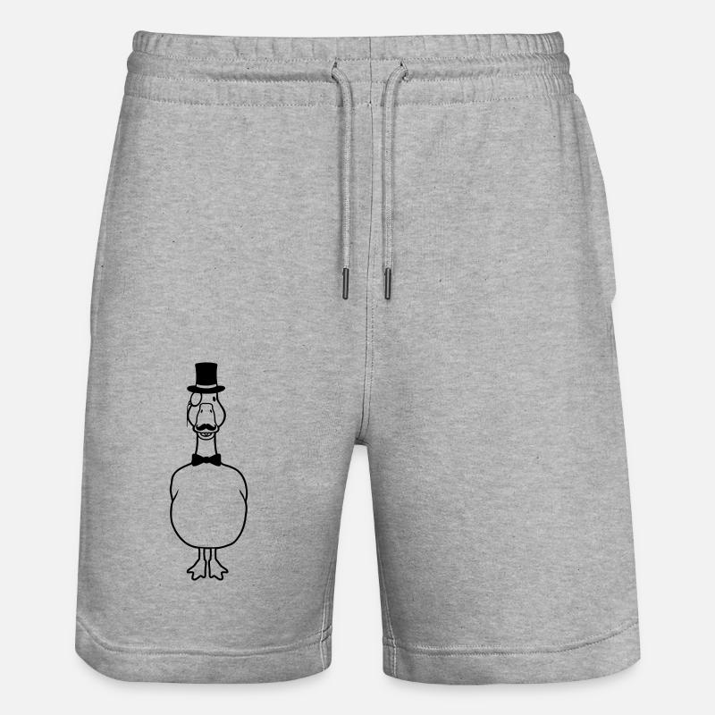 Lunettes monocle Sir Goose - Short de jogging bio TRAINER Stanley/Stella unisexe - gris chiné