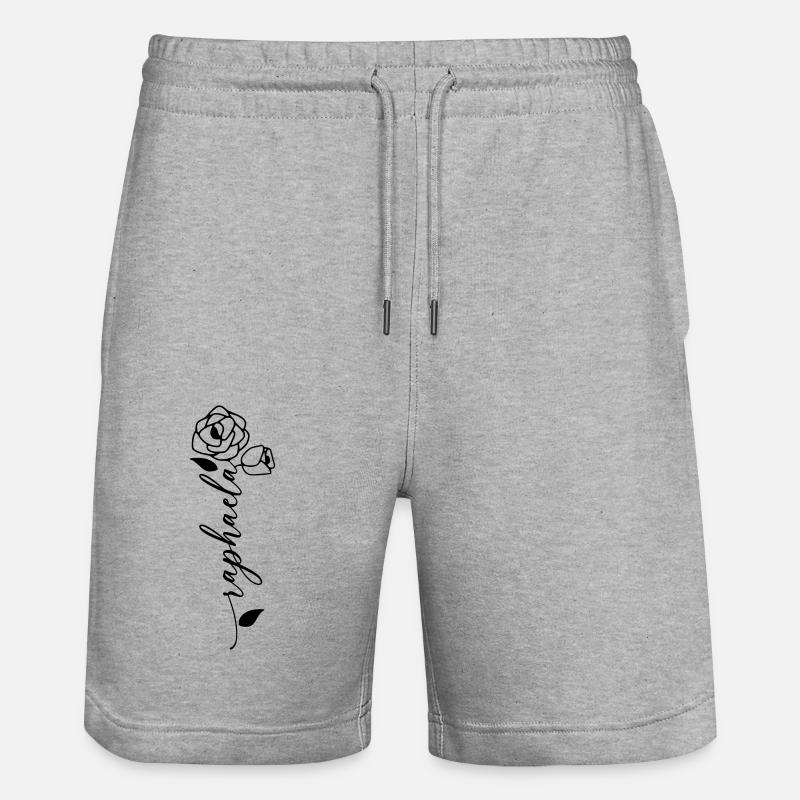 Raphaela Nom Prénom Nom Fleur - Short de jogging bio TRAINER Stanley/Stella unisexe - gris chiné