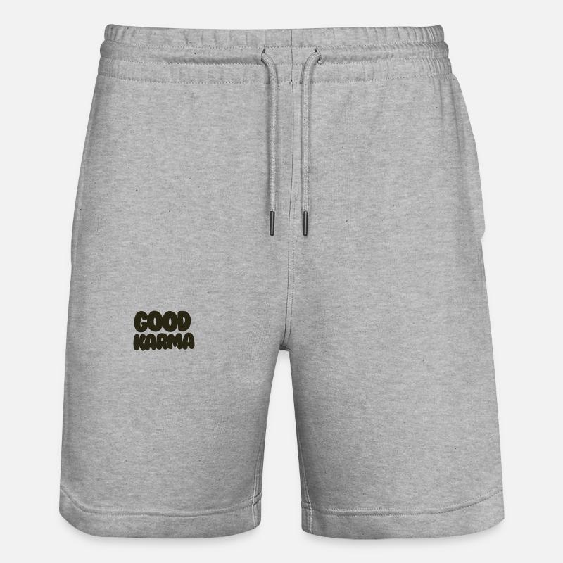 Bon Karma noir - Short de jogging bio TRAINER Stanley/Stella unisexe - gris chiné