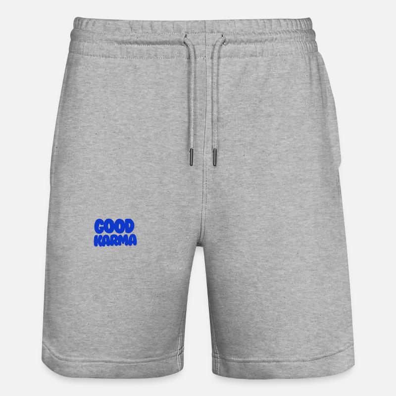 Bon Karma Bleu - Short de jogging bio TRAINER Stanley/Stella unisexe - gris chiné
