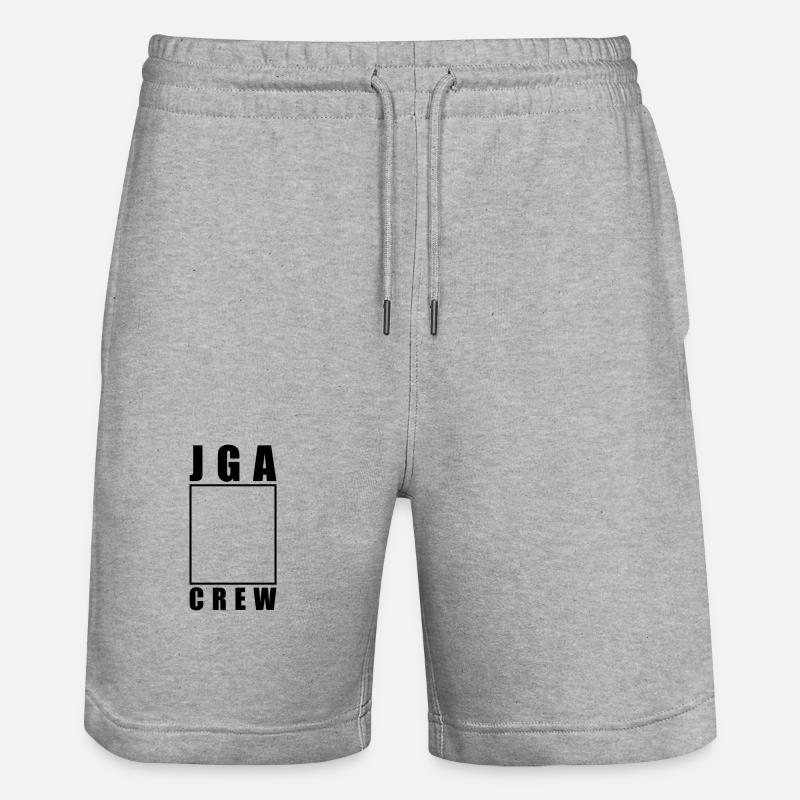 JGA Crew Leer - Stanley/Stella Unisex Bio Joggingshorts Trainer  - Grau meliert