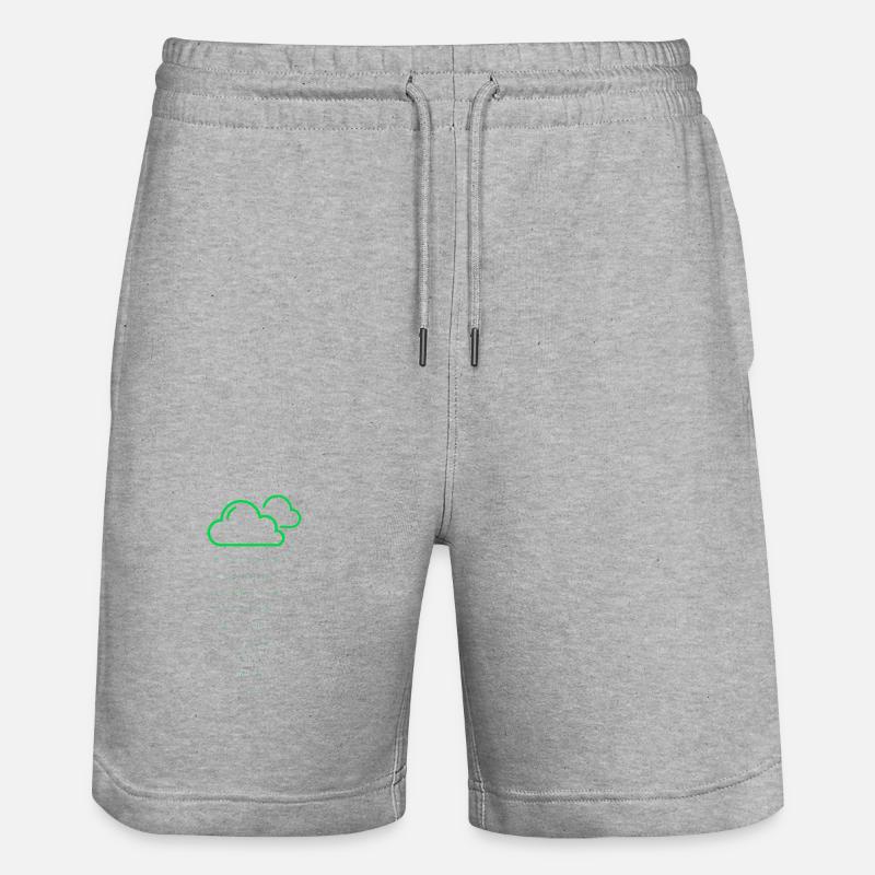 Cloud rain code - Stanley/Stella Trainer Unisex Organic Jogging Shorts - heather grey