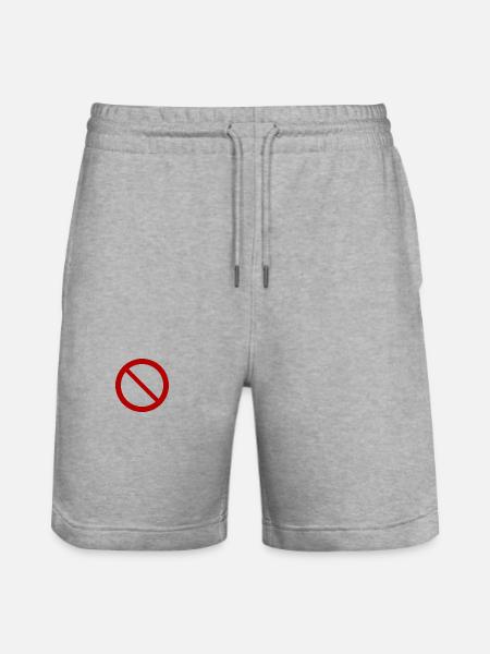 Forbidden T-Shirt Humor Gift - Stanley/Stella Trainer Unisex Organic Jogging Shorts - heather grey