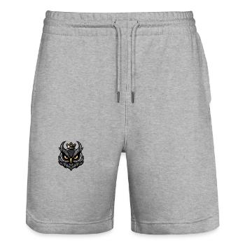 Couronne de tête de hibou - Short de jogging bio TRAINER Stanley/Stella unisexe - gris chiné - Devant - Nik (191cm) & Marisol (170cm)