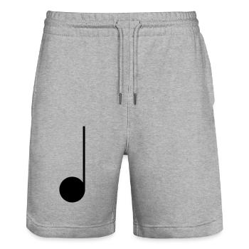 Note - Stanley/Stella Unisex Bio Joggingshorts Trainer  - Grau meliert - Vorne - Nik (191cm) & Marisol (170cm)