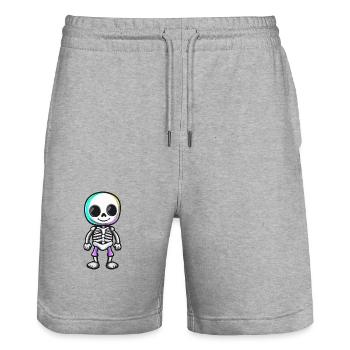 Skeleton Halloween Baby - Stanley/Stella Trainer Unisex Organic Jogging Shorts - heather grey - Front - Nik (191cm) & Marisol (170cm)