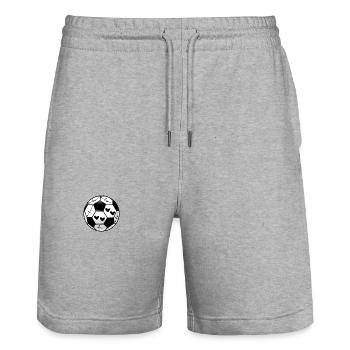 Fußball - Stanley/Stella Unisex Bio Joggingshorts Trainer  - Grau meliert - Vorne - Nik (191cm) & Marisol (170cm)