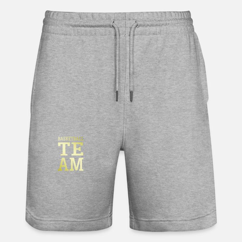 Équipe de basket-ball Mannschaft - Short de jogging bio TRAINER Stanley/Stella unisexe - gris chiné