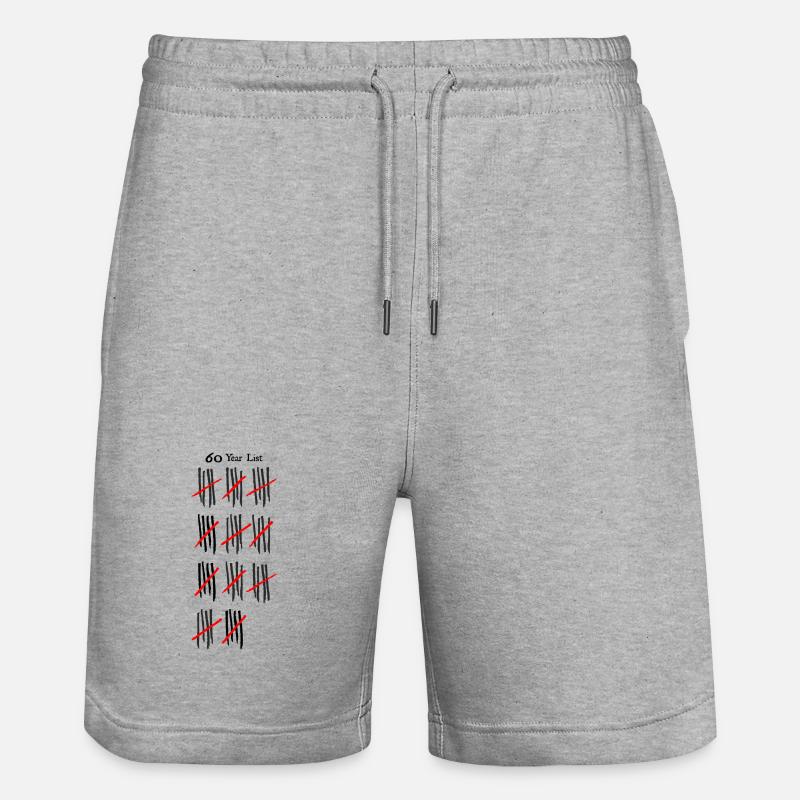 Expressionnisme abstrait Line Art Design - Short de jogging bio TRAINER Stanley/Stella unisexe - gris chiné