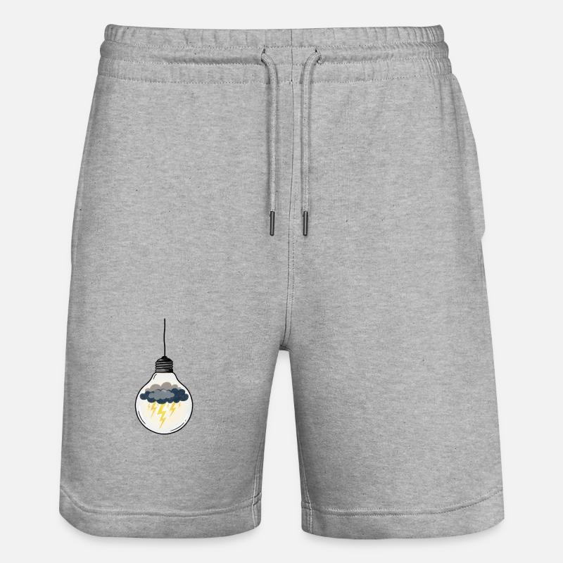 Idée Orageuse dans Ampoule - Short de jogging bio TRAINER Stanley/Stella unisexe - gris chiné