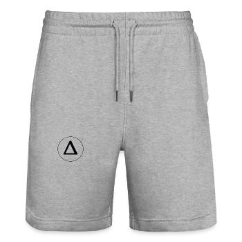Delta - Short de jogging bio TRAINER Stanley/Stella unisexe - gris chiné - Devant - Nik (191cm) & Marisol (170cm)