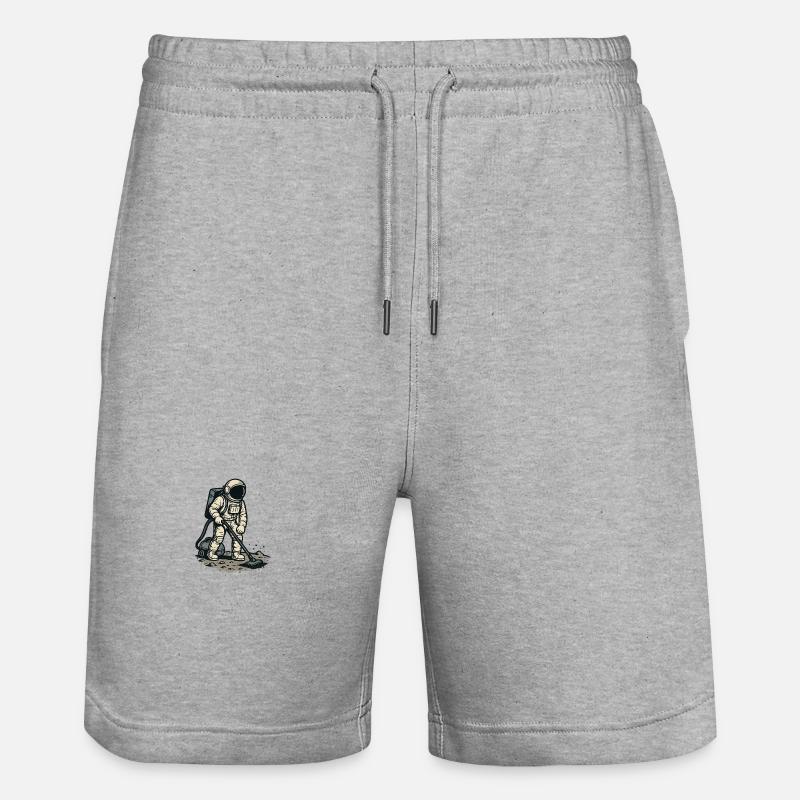 L’astronaute et l’aspirateur - Short de jogging bio TRAINER Stanley/Stella unisexe - gris chiné