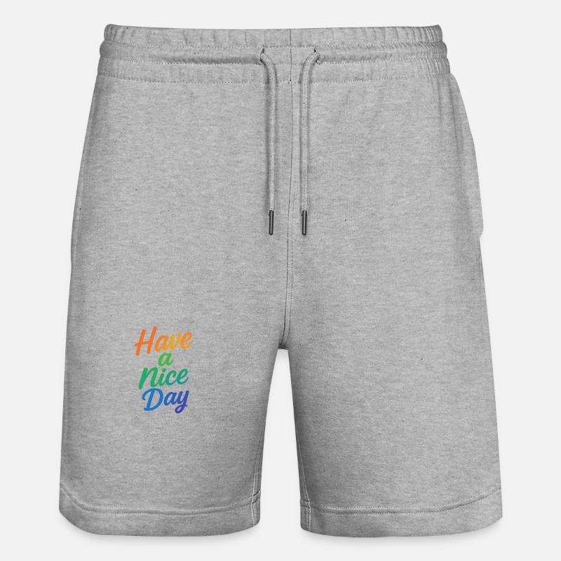 Have a nice Day - Stanley/Stella Unisex Bio Joggingshorts Trainer  - Grau meliert