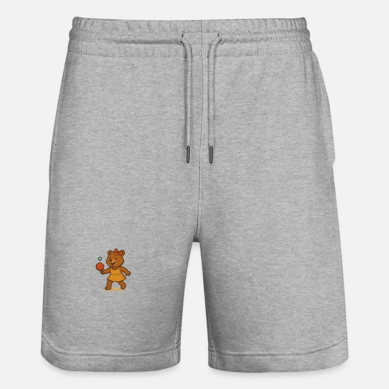 Tennis de table Ours - Short de jogging bio TRAINER Stanley/Stella unisexe - gris chiné