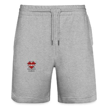 Friends - Stanley/Stella Unisex Bio Joggingshorts Trainer  - Grau meliert - Vorne - Nik (191cm) & Marisol (170cm)