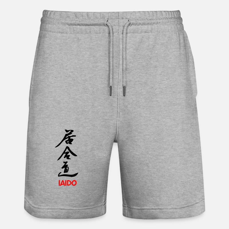 L’art Iaido de dessiner l’épée - Short de jogging bio TRAINER Stanley/Stella unisexe - gris chiné