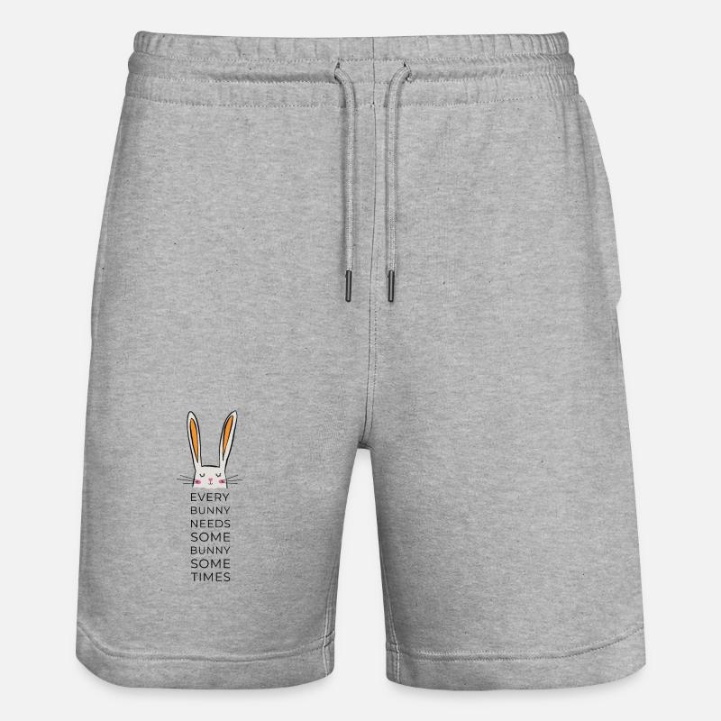 every bunny needs some bunny - Stanley/Stella Unisex Bio Joggingshorts Trainer  - Grau meliert