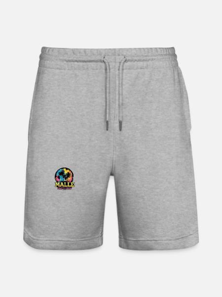 Malle Party Crew Team - Stanley/Stella Trainer Unisex Organic Jogging Shorts - heather grey