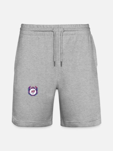 Bali 2024 Coat of Arms - Stanley/Stella Trainer Unisex Organic Jogging Shorts - heather grey