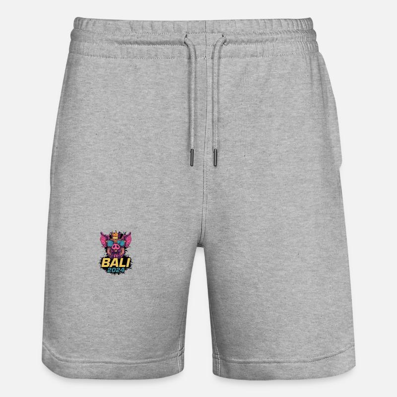 Bali 2024 Cochon de fête - Short de jogging bio TRAINER Stanley/Stella unisexe - gris chiné