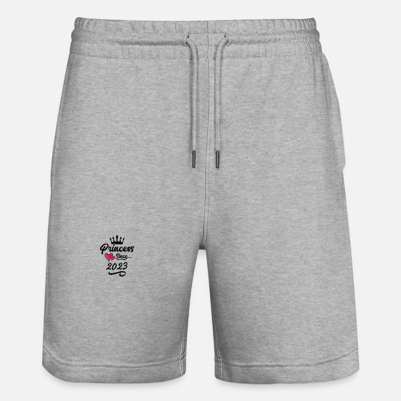 Anniversaire de la princesse 2023 - Short de jogging bio TRAINER Stanley/Stella unisexe - gris chiné