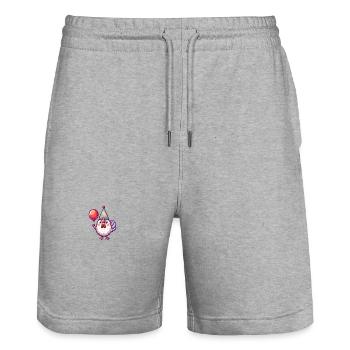 Hahn Geburtstag Comic - Stanley/Stella Unisex Bio Joggingshorts Trainer  - Grau meliert - Vorne - Nik (191cm) & Marisol (170cm)