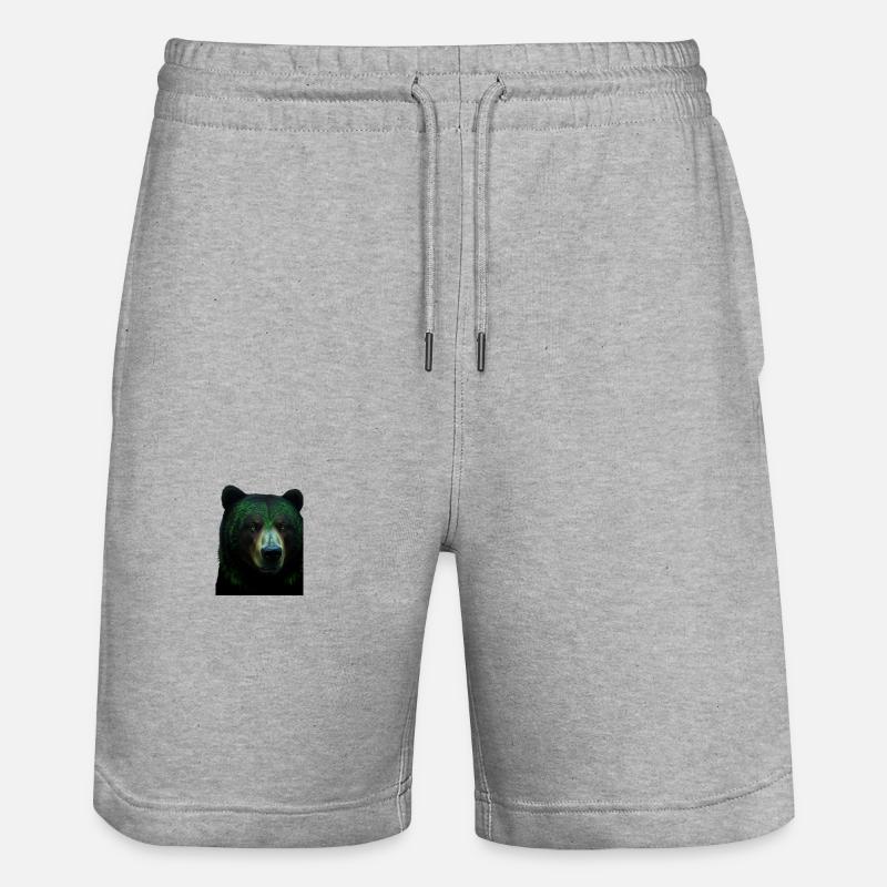 Ours vert - Short de jogging bio TRAINER Stanley/Stella unisexe - gris chiné