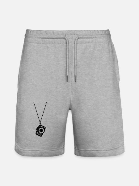 Kamera Fotokamera Urlaub - Stanley/Stella Unisex Bio Joggingshorts Trainer - Grau meliert