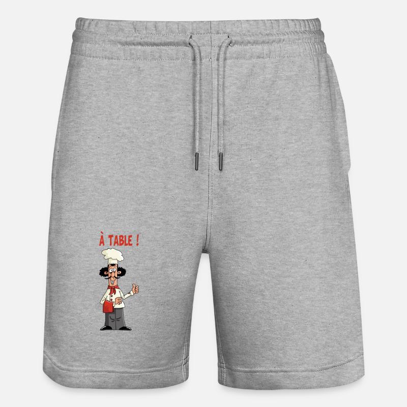 à table - Short de jogging bio TRAINER Stanley/Stella unisexe - gris chiné