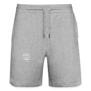 Meilleur cadeau de fête des mères de maman puzzle maman - Short de jogging bio TRAINER Stanley/Stella unisexe - gris chiné - Devant - Nik (191cm) & Marisol (170cm)