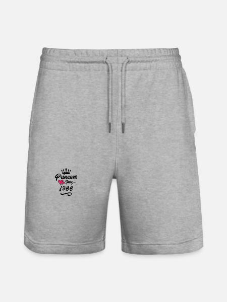 1966 Princess Birthday - Stanley/Stella Trainer Unisex Organic Jogging Shorts - heather grey