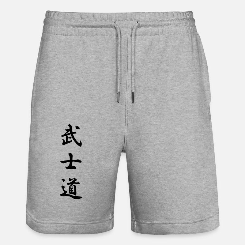 Bushido (Via del Guerriero) - Pantaloncini da jogger ecologici unisex Trainer di Stanley/Stella - grigio melange