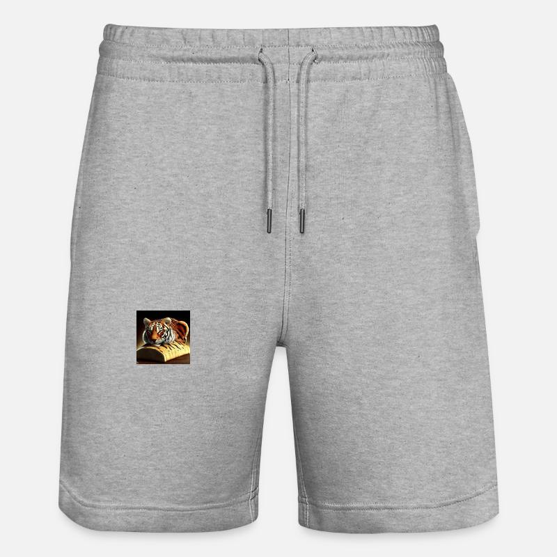 Tiger biscuits 😅😅😅 - Stanley/Stella Trainer Unisex Organic Jogging Shorts - heather grey