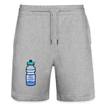 Sports Motivation Dad - Stanley/Stella Trainer Unisex Organic Jogging Shorts - heather grey - Front - Nik (191cm) & Marisol (170cm)